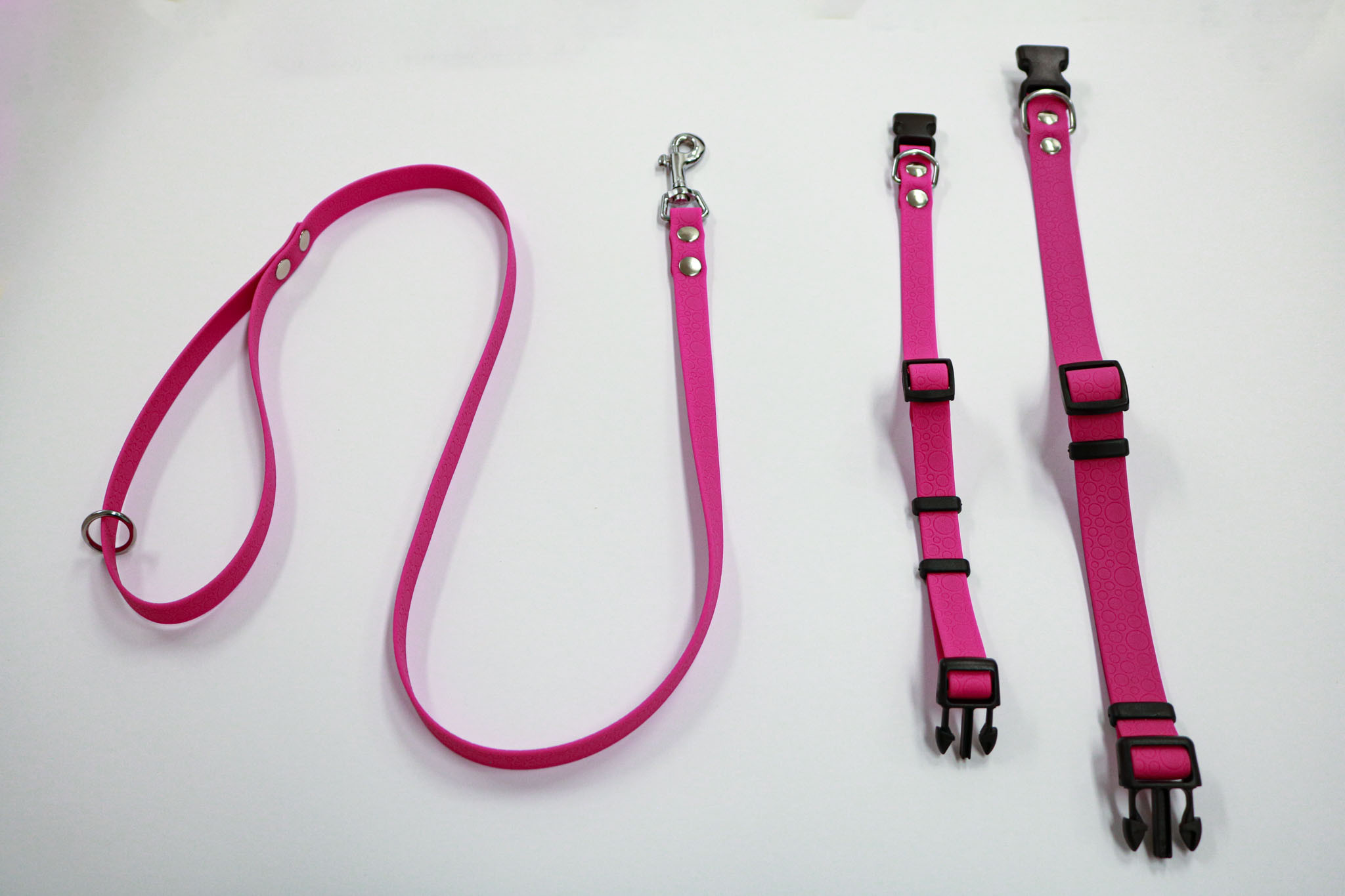 Halsband of looplijn Luca anti-slip rubber fuchsia