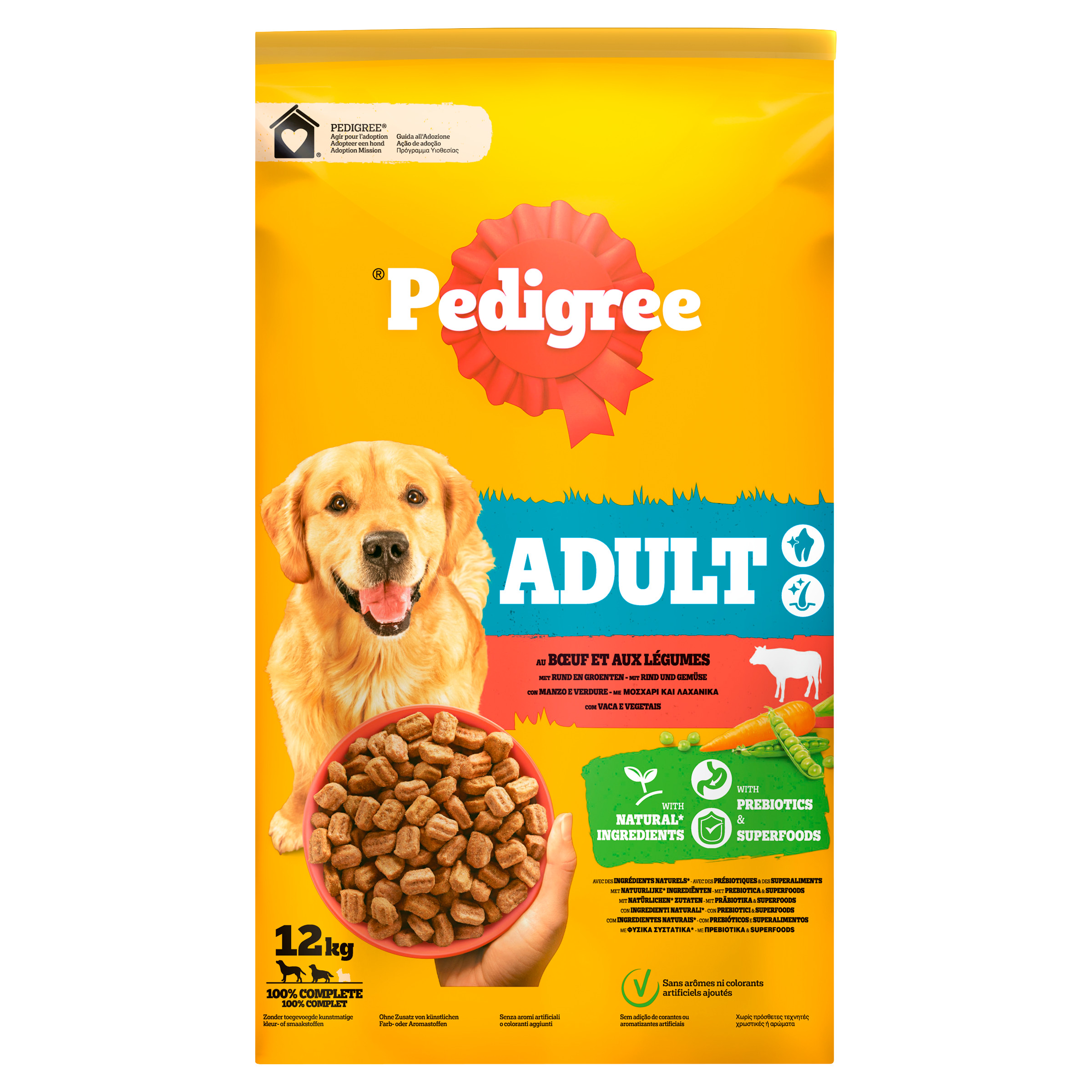 Pedigree Adult met rund & groenten hondenvoer relaunch