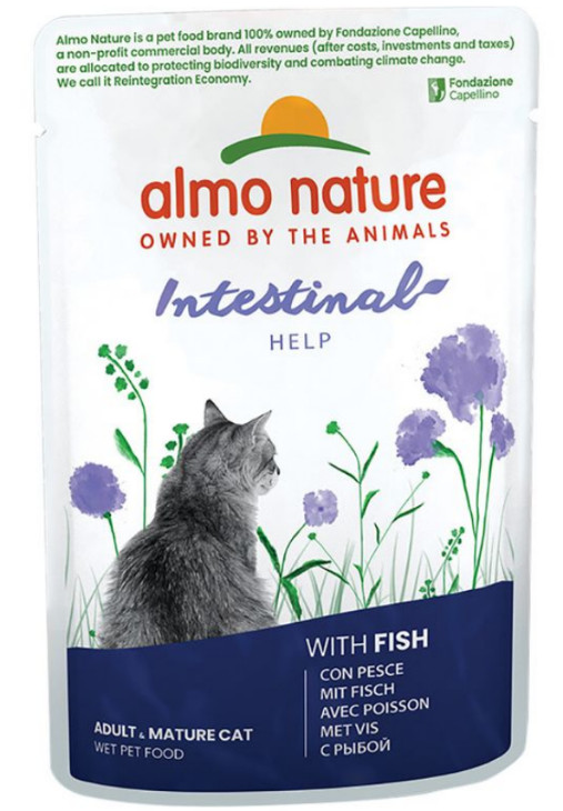 Afbeelding van 60x70 g Almo Nature Intestinal Help met vis natvoer kat (70 g)