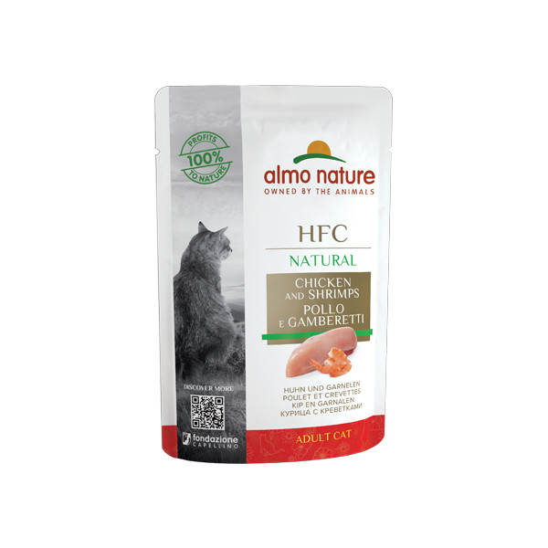 Almo Nature Almo Nature HFC Natural Kip met Garnalen (55 gram) 6 x 55 g
