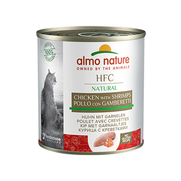 Almo Nature Almo Nature HFC Natural kip met garnalen natvoer kat (280 g) 12 x 280 g