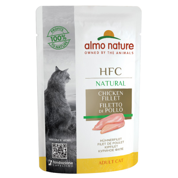 Almo Nature Almo Nature HFC Natural kipfilet natvoer kat (55 g) 6 x 55 g