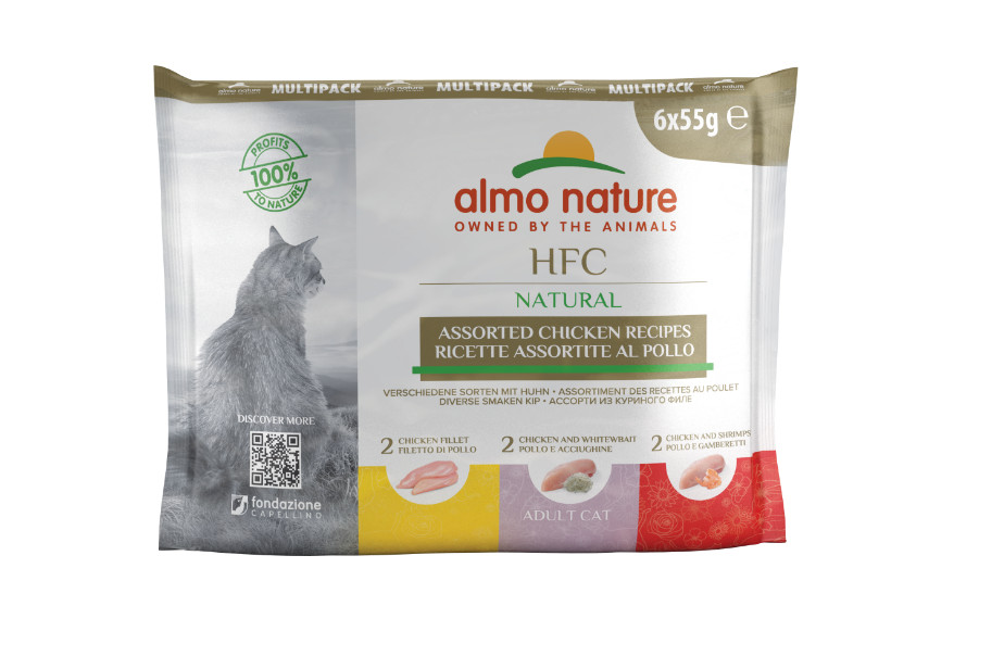 Almo Nature HFC Natural Mix Pack Kip 6x55 gr