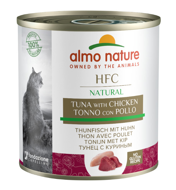 Afbeelding van 12x280 g Natural tonijn en kip natvoer kat (280 g) Almo Nature