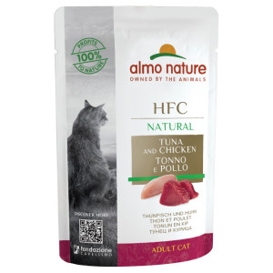 Almo Nature HFC Natural tonijn en kip natvoer kat (55 g) 48 x 55 g