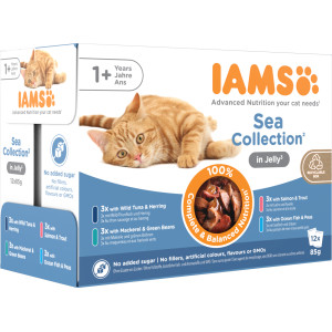 Iams Delights Adult Sea Collection in jelly natvoer kat (12x85 g) 24 x 85 g afbeelding