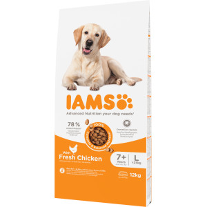 Iams for Vitality Senior Large met kip hondenvoer 2 x 12 kg afbeelding