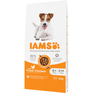 Iams for Vitality Senior Small & Medium met kip hondenvoer 2 x 3 kg afbeelding