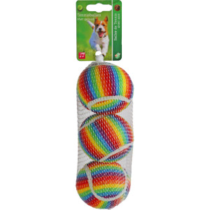 Tennisbal Rainbow hondenspeelgoed Per set