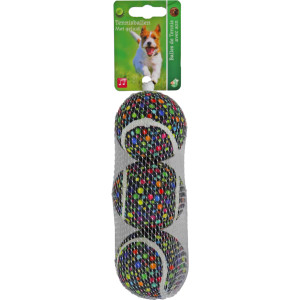 Tennisbal Dots hondenspeelgoed Per set