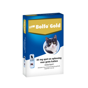 Bolfo Gold 80 kat vlooiendruppels 2 pipetten afbeelding