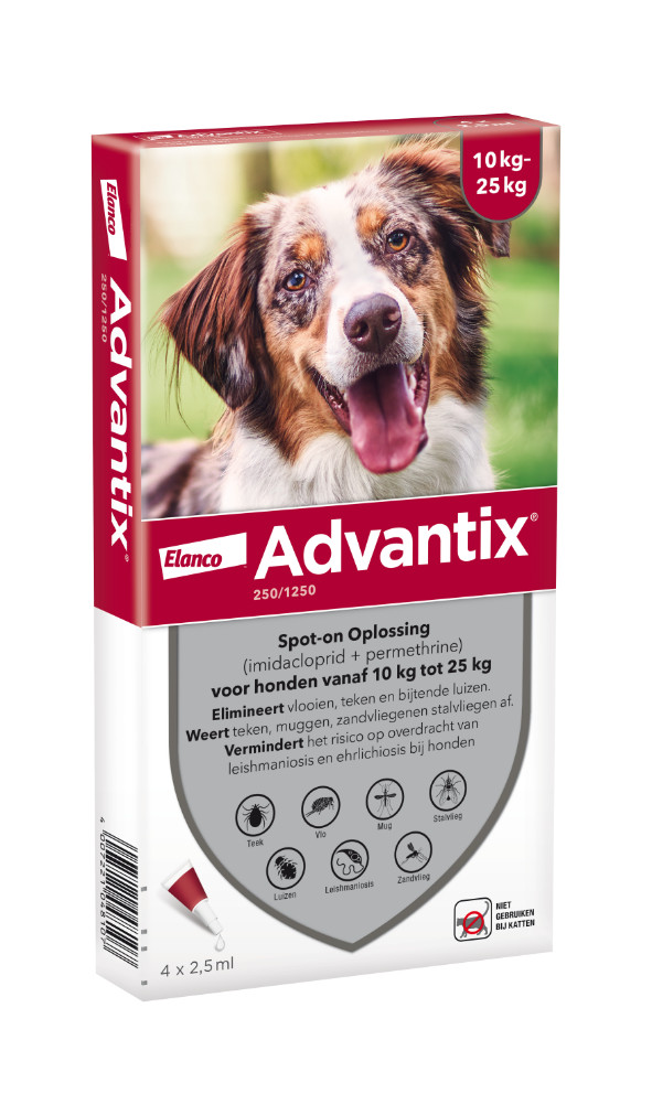 Advantix 250/1250 voor honden van 10 tot 25 kg