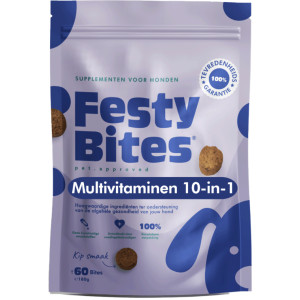 FestyBites Multivitaminen 10-in-1 supplement hond 180 g afbeelding