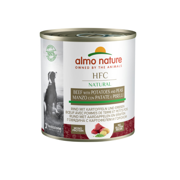 Almo Nature Almo Nature HFC Natural rund met aardappel en erwten natvoer hond (290 g) 12 x 290 g