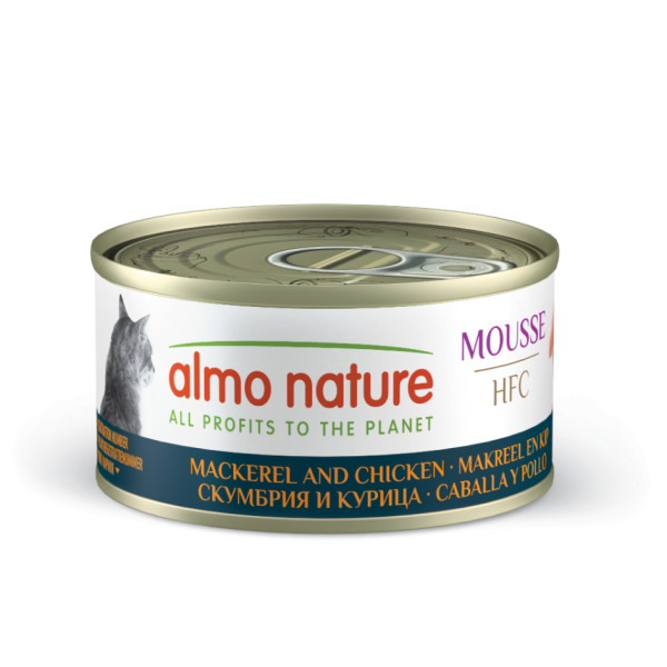 Almo Nature Almo Nature HFC Mousse makreel met kip natvoer kat (70 g) 24 x 70 g