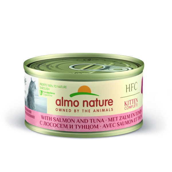 Almo Nature Almo Nature HFC Kitten Complete met zalm en tonijn natvoer kat (70 g) 24 x 70 g