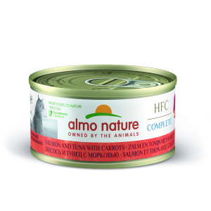 Almo Nature HFC Complete zalm en tonijn met wortel natvoer kat (70 g) 24 x 70 g afbeelding