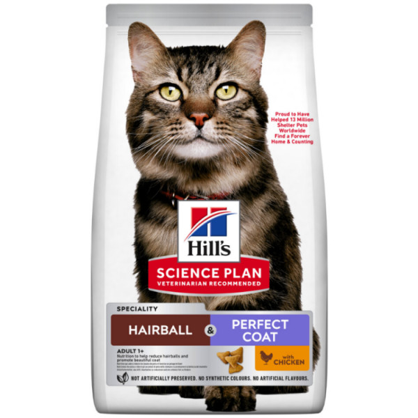 Hill's Hill's Adult Hairball & Perfect Coat kattenvoer 2 x 7 kg