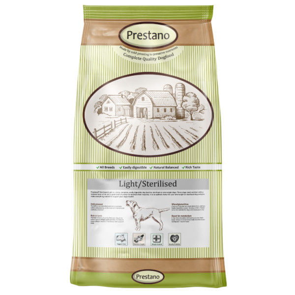 Prestano Prestano Light Sterilised hondenvoer 12 kg