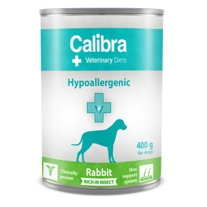 Calibra Veterinary Diets Hypoallergenic konijn met insecten natvoer hond 12 x 400 g afbeelding