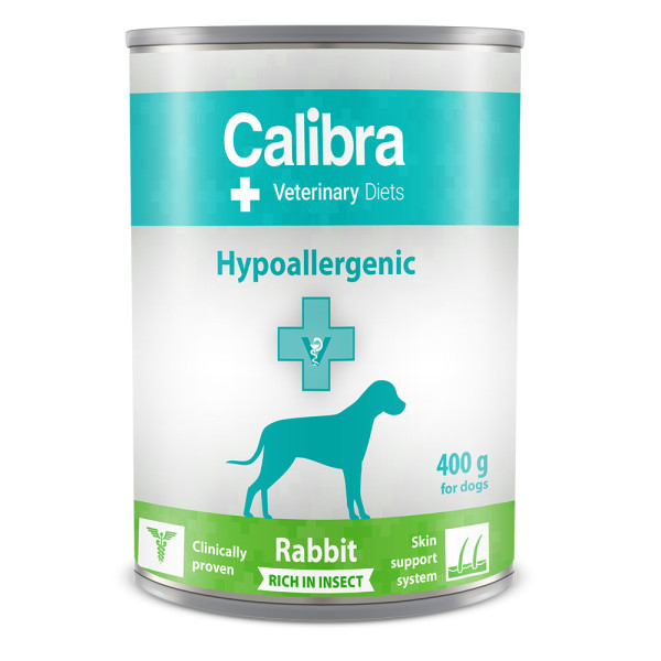 Calibra Calibra Veterinary Diets Hypoallergenic konijn met insecten natvoer hond 6 x 400 g