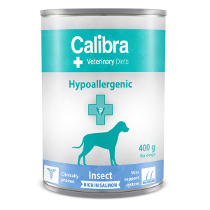 Calibra Veterinary Diets Hypoallergenic insecten met zalm natvoer hond 12 x 400 g afbeelding