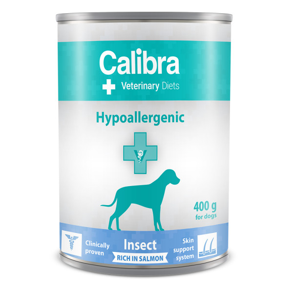 Calibra Calibra Veterinary Diets Hypoallergenic insecten met zalm natvoer hond 12 x 400 g