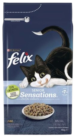 Felix Senior Sensations kip, granen, groentensmaak kattenvoer