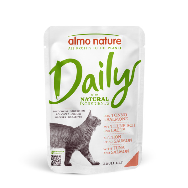 Almo Nature Almo Nature Daily met tonijn en zalm natvoer kat (70 g) 30 x 70 g