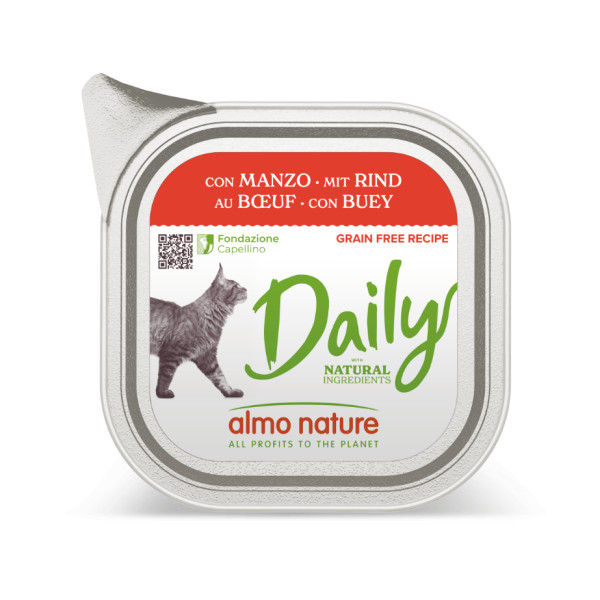 Almo Nature Almo Nature Daily met rund natvoer kat (100 g) 32 x 100 g