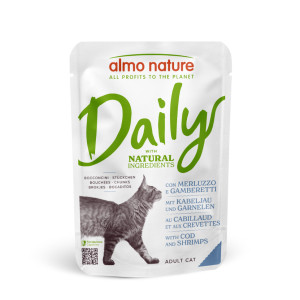 Almo Nature Daily met kabeljauw en garnalen natvoer kat (70 g) 30 x 70 g afbeelding