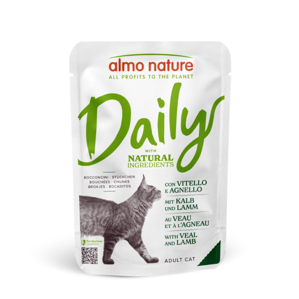 Almo Nature Almo Nature Daily met kalf en lam natvoer kat (70 g) 30 x 70 g