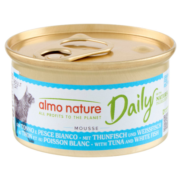 Almo Nature Almo Nature Daily Mousse met tonijn en witvis natvoer kat (85 g) 48 x 85 g
