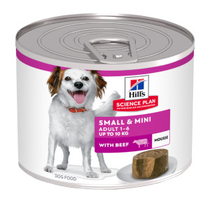 Hill&apos;s Adult Small & Mini mousse nat hondenvoer met rund blik 12 x 200 g afbeelding