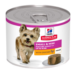 Hill&apos;s Mature Adult 7+ Small & Mini mousse nat hondenvoer met kip blik 24 x 200 g