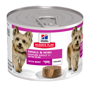 Hill&apos;s Mature Adult 7+ Small & Mini mousse nat hondenvoer met rund blik 12 x 200 g afbeelding