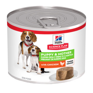 Hill&apos;s Puppy & Mother tender mousse nat hondenvoer met kip blik 24 x 200 g afbeelding