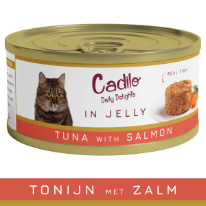 Cadilo tonijn met zalm in gelei natvoer kat (70 g)