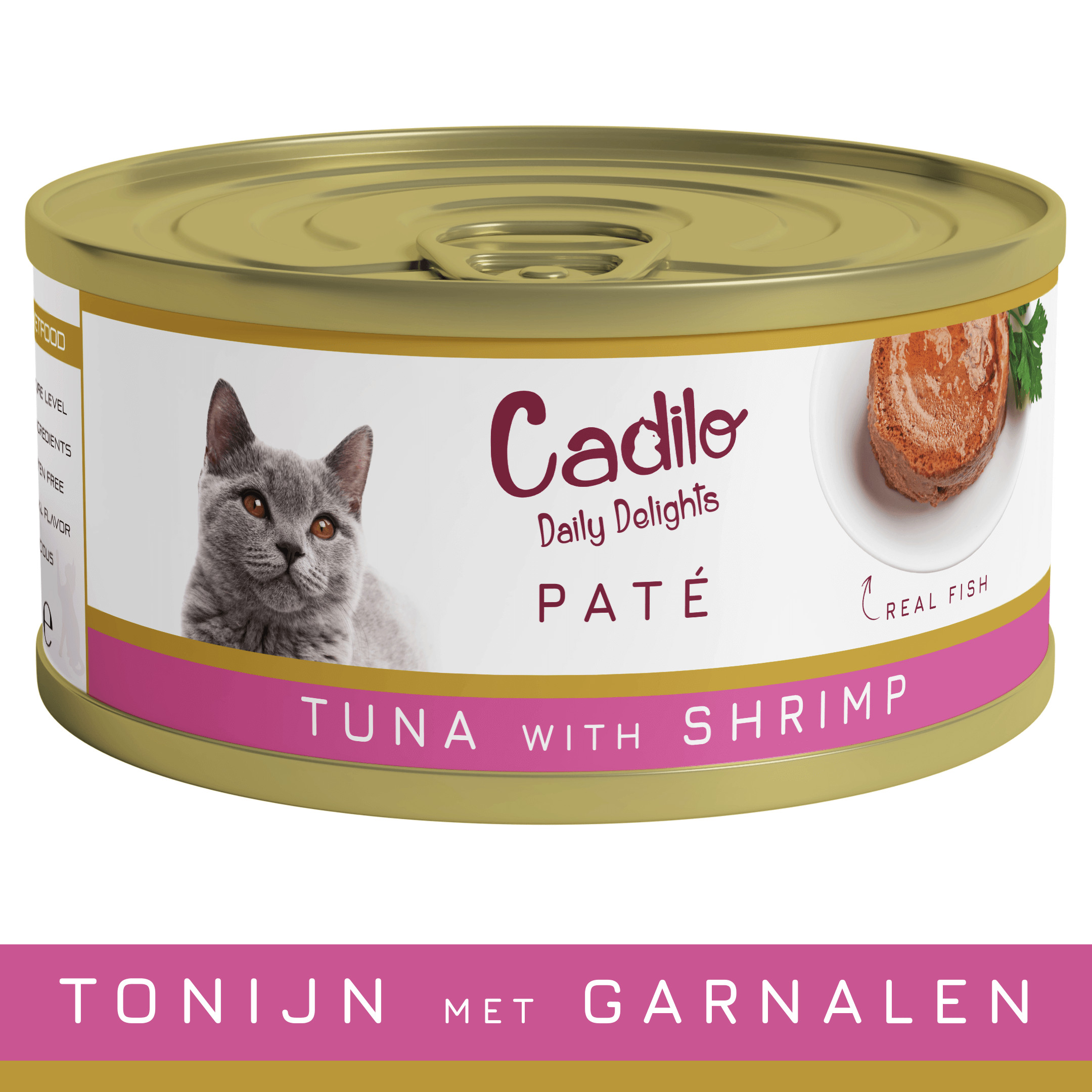 Cadilo Daily Delights - tonijn met garnalen paté - natvoer kat (70 g)