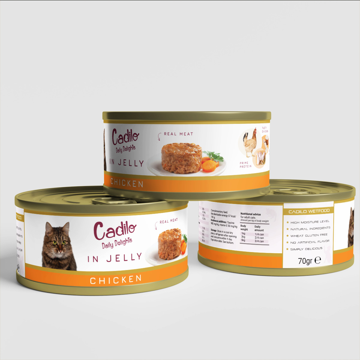 Cadilo Daily Delights - kip in gelei - natvoer kat (70 g)