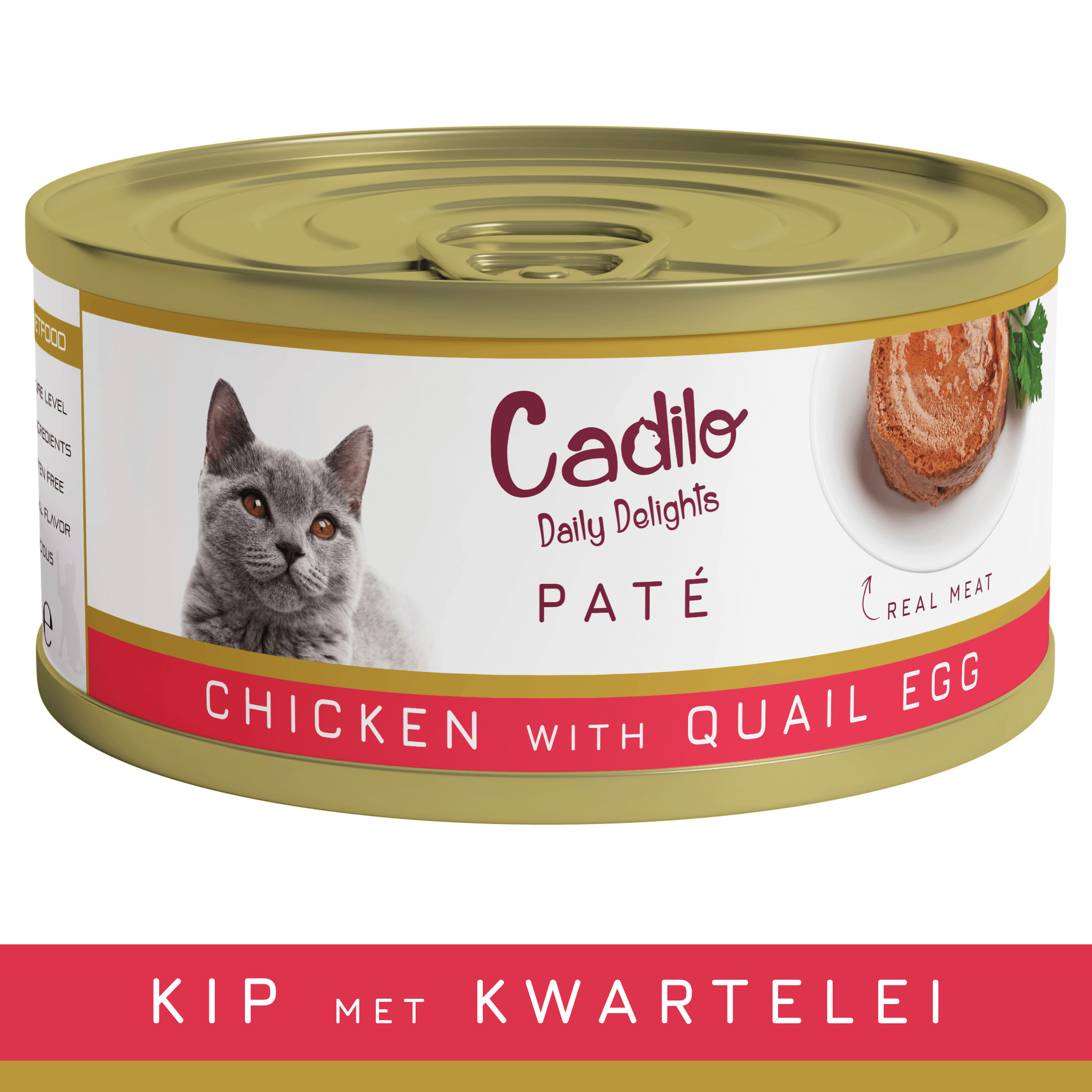 Cadilo Daily Delights - kip met kwartelei paté - natvoer kat (70 g)