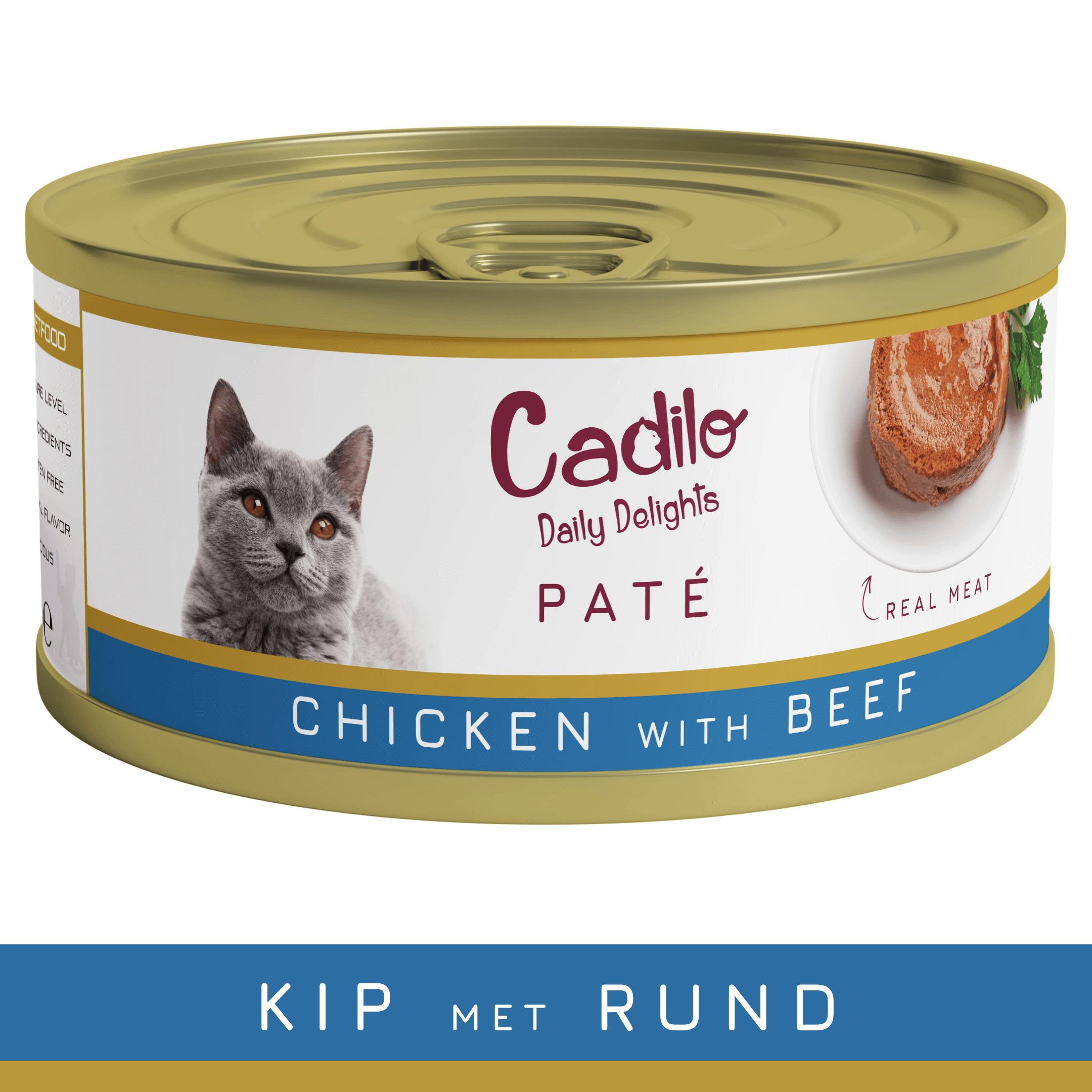 Cadilo Daily Delights - kip met rund paté - natvoer kat (70 g)