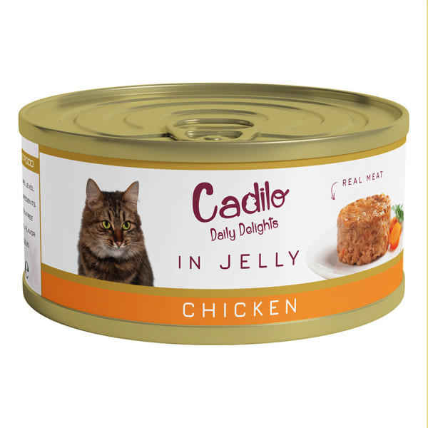 Cadilo Cadilo Daily Delights - kip in gelei - natvoer kat (70 g) 2 verpakkingen (12 x 70g)