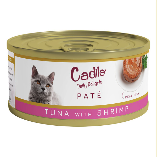 Cadilo Cadilo Daily Delights - tonijn met garnalen paté - natvoer kat (70 g) 4 verpakkingen (24 x 70g)