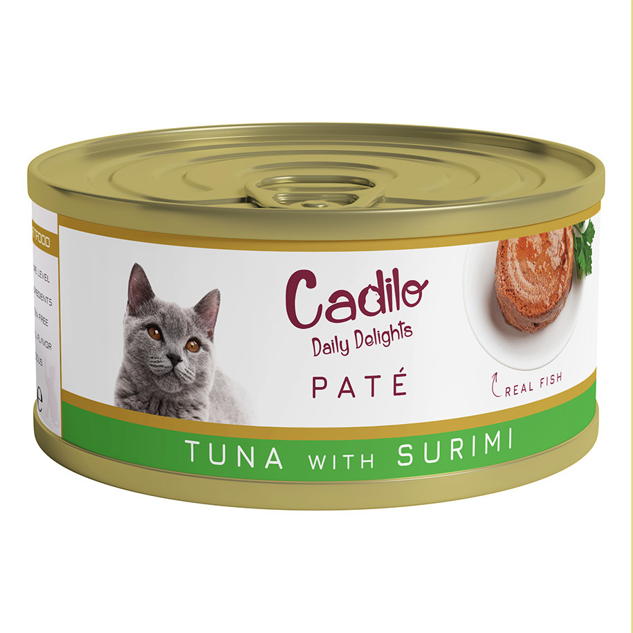 Cadilo Daily Delights - tonijn met surimi paté - natvoer kat (70 g)