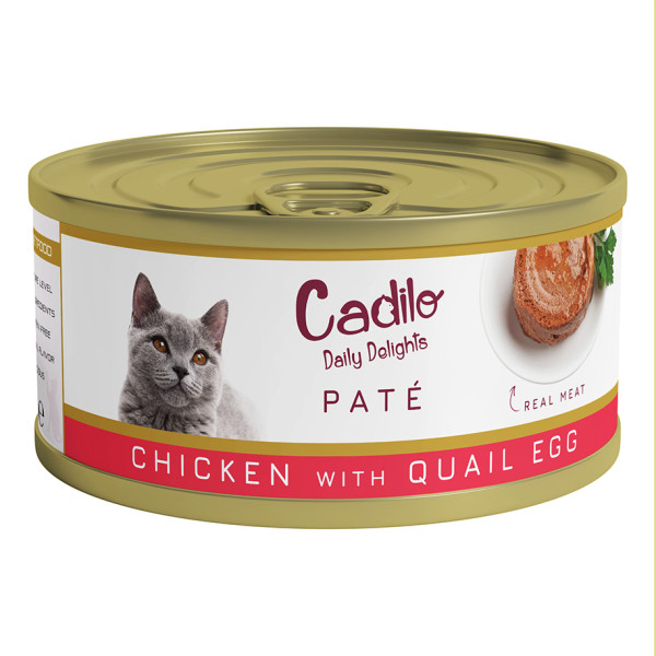 Cadilo Cadilo Daily Delights - kip met kwartelei paté - natvoer kat (70 g) 4 verpakkingen (24 x 70g)