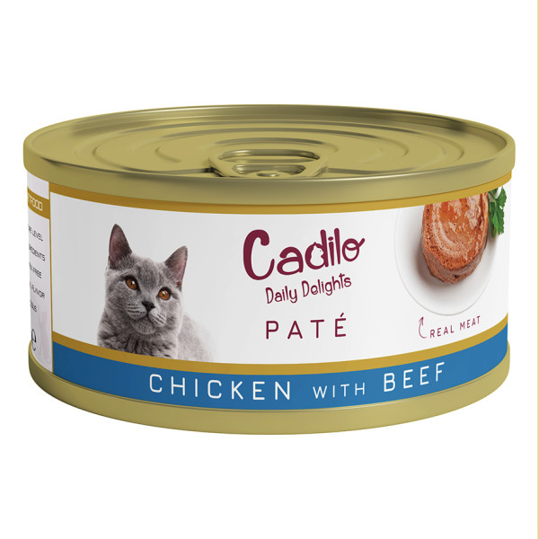 Cadilo Cadilo Daily Delights - kip met rund paté - natvoer kat (70 g) 4 verpakkingen (24 x 70g)