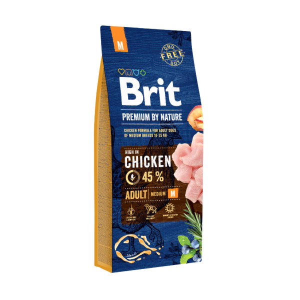 Brit Brit Premium by Nature Adult M hondenvoer 15 kg