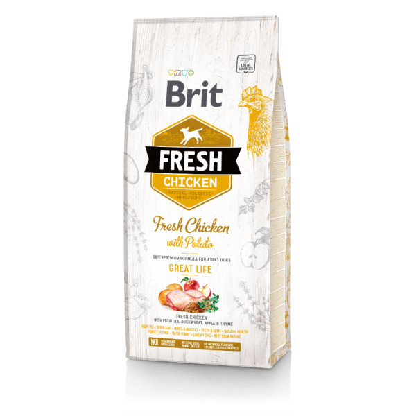 Brit Brit Great Life Adult verse kip met aardappelen hondenvoer 12 kg