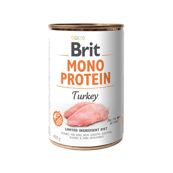 Brit Brit Mono Protein kalkoen natvoer hond 6 x 400 g
